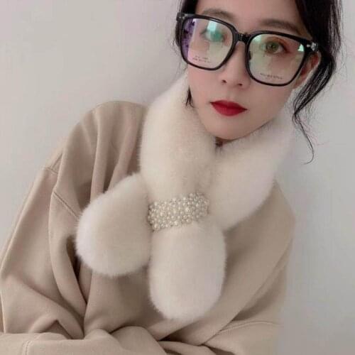 Winter Cute Children Scarf Boy Girls Scarves Baby Imitation Rabbit Fur Collar Scarf with Pompom Neck Warmers Christmas