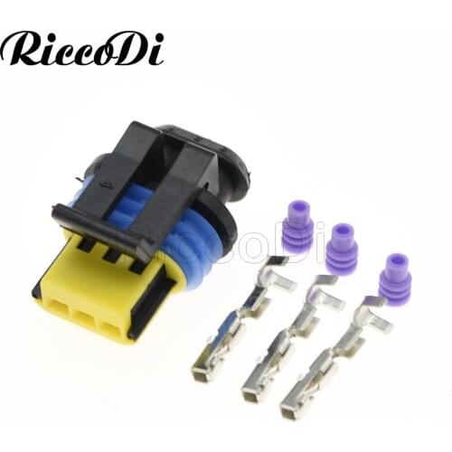 1-20 Sets 3 Pin Way Delphi Female Waterproof Electrical Automotive Connector Wiring Socket For Cars 15336029