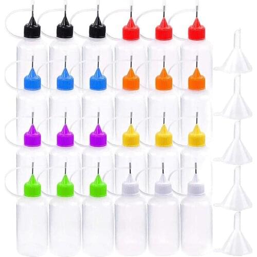 1Set Glue Bottles Plastic Squeeze Bottles Needle Mouth Bottles for DIY Use Storage