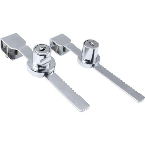 1pcs Zine Alloy Glass Door Lock Anti-theft Safety Latch for Display Case Counter Drawer Cupboard Cabinet Furniture Hardware