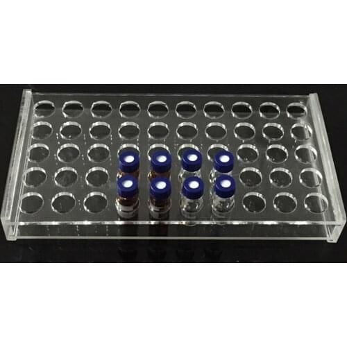 2ml Plexiglass Chromatography vial stand for place 50 vials analytical bottle, holder for sample bottle Aperture 19mm