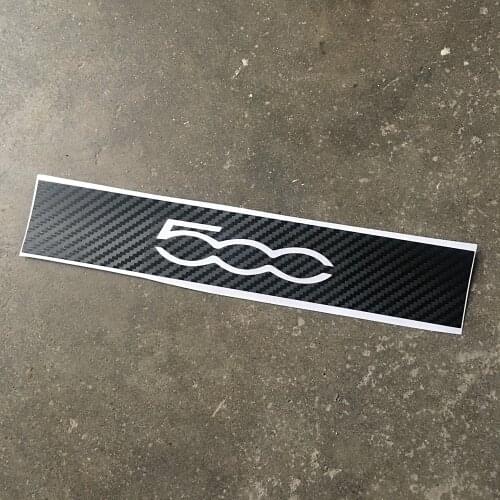 Car-Styling Taillight Brake Lights Lamp Protector carbon fiber Covers 3D car stickers For FIAT 500 car Accessories