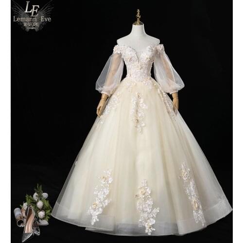 Champagne lantern sleeve embroidery beading ball gown Renaissance Gown queen Victorian/Marie Antoinette Belle