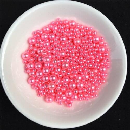 10grams Dark Pink ABS Pearls 2.5/3/4/5/6/8mm Round Acrylic Imitation Pearl Beads for Jewelry Making /Nail Art /Phone