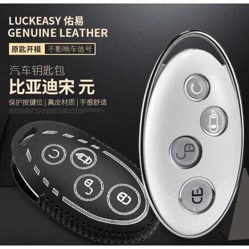 LUCKEASY For BYD SONG ev500 max DM 2018 Car Key bag case wallet holder key cover