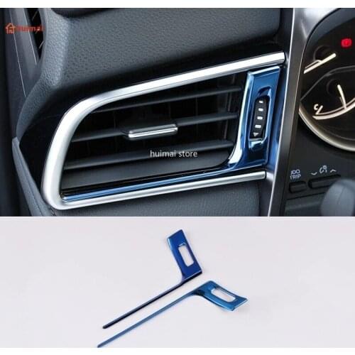 For Toyota Camry XV70 2018 -2020 Stainless Car Central Control Dashboard Outlet Air Vent Cover Trim Strip Interior Accessories
