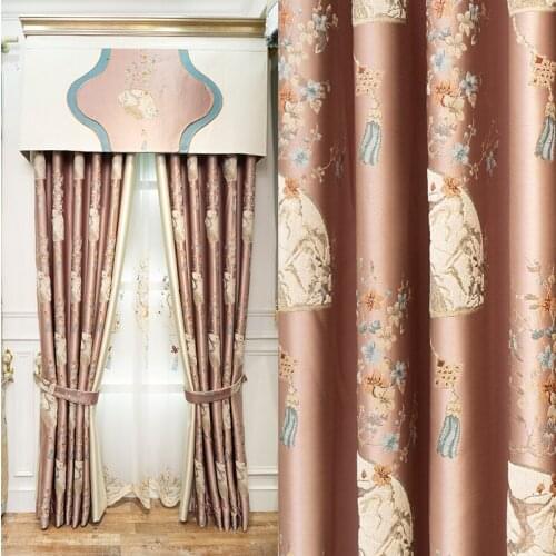 European and American luxury villa floor-to-ceiling blackout curtains suitable for living room bedroom high-quality curtains