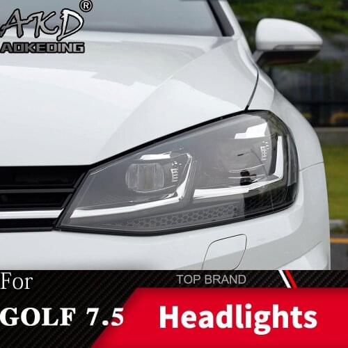 Head Lamp For VW Golf 7.5 2018-2020 Headlights Golf 7 Fog Lights Daytime Running Lights DRL H7 LED Bi Xenon Bulb Car Accessories
