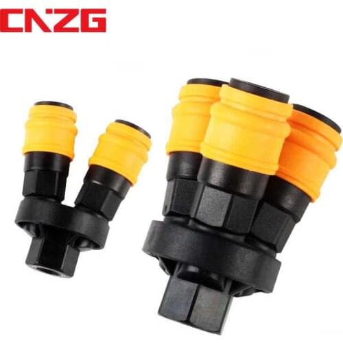 1/4 Thread Round Two way Three Way Joint Quick Connector For Compressor Pump Tool Coupler Manifold