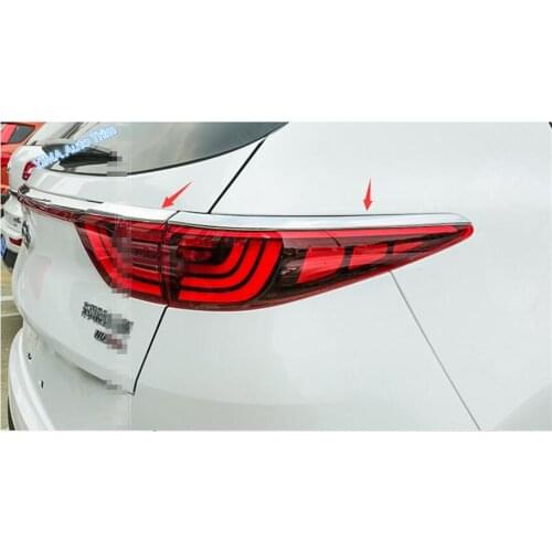 Lapetus New Style ! Exterior For KIA Sportage 2016 2017 2018 ABS Chrome Rear Tail Light Lamp Eyelid Eyebrow Cover Trim 4 Pcs