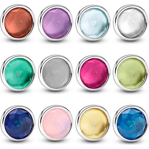 Month Signature Petite Locket Element Floating Charm Fit Europe Bracelet Necklace 925 Sterling Silver Beads DIY Jewelry