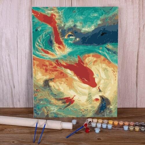 Landscape Mountain Sunrise DIY Paint By Numbers Complete Kit Acrylic Paints 40*50 Paiting By Numbers New Design Drawing