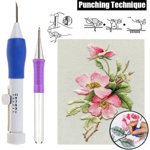 Embroidery Kit Embroidery Patterns Punch Needle Kit Punch Needle Set Cross Stitch Tool for DIY Sewing TS2