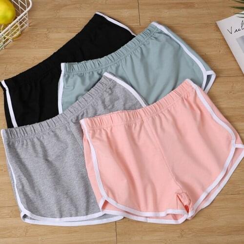 2020 new Women Sports Hot Shorts Summer European Style Causal Lady Cuffs Cotton Sexy Home Short Elastic Womens Fitness Shorts