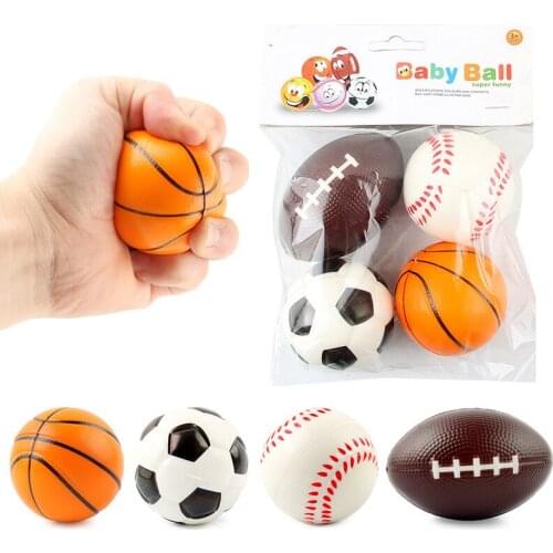 One set Strange New Fidget Toys Stuffed CottonGrip Ball Rugby Basketball Football Decompression Vent Foam Ball stress toys