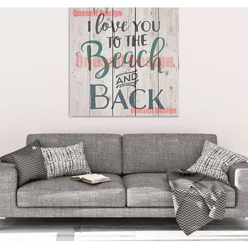 Beach 5d diamond embroidery love 5d diamond mosaic sale diamond painting full square decor for home livingtoom wall sticker