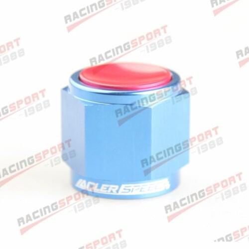 10AN -10 AN AN10 AN Flare Cap Caps Block Off Fittings Aluminum Red/Blue