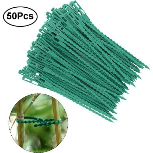 50 Pcs Adjustable Garden Plant Twist Ties Reusable Plastic Garden Plant Belt Cable Tie Support Tree Shrub 13cm 17cm 23cm