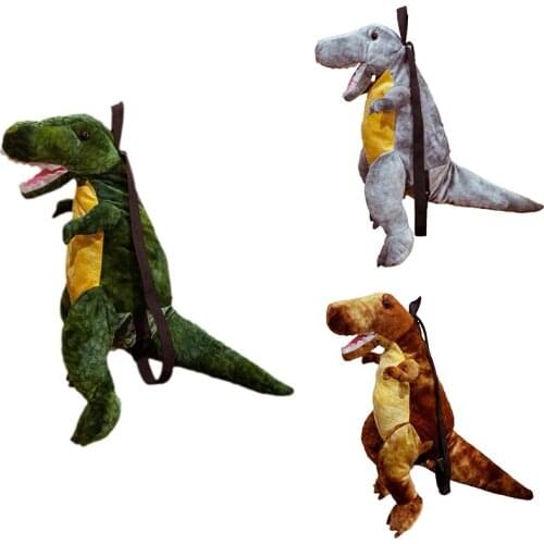 1pc 50CM Cartoon Tyrannosaurus Rex Dinosaur Plush Backpack Toys Stuffed Simulation Dino School Bag for Children Boys xmas Gifts