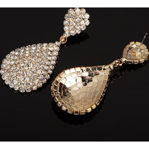 Hot Women Fashion Rhinestone Claw Chain Drop Stud Earrings Stylish Elegant Exquisite Jewelry All-Match Earrings For Girlfriend