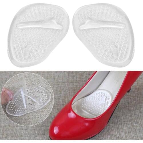 1Pair Women Anti-Slip Pain Relief High Heel Silicone Forefoot Pads Shoes Insoles Front Pad Feet Shoe Foot Care Tool Accessories