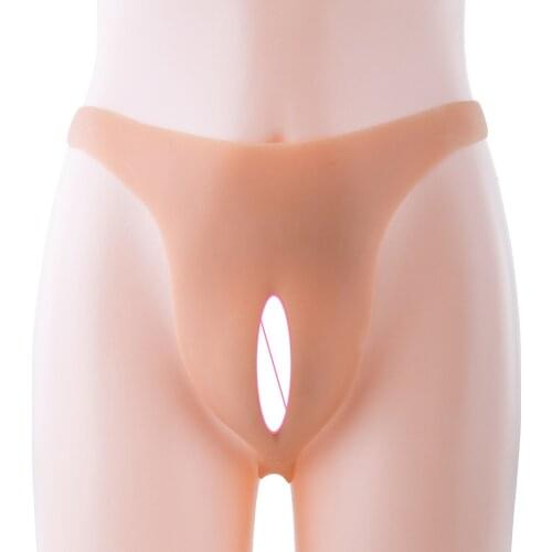 Silicone Realistic Vagina Panties Crossdresser Artificial Sex Fake Boxer Underwear Transgender Drag Queen Male to Female