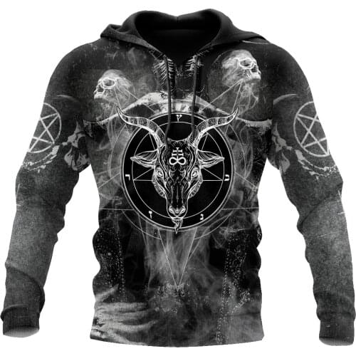 Dark Satanic 3D All Over Printed Fashion Hoodies Men Hooded Sweatshirt Unisex Zip Pullover Casual Jacket Tracksuit DW0288