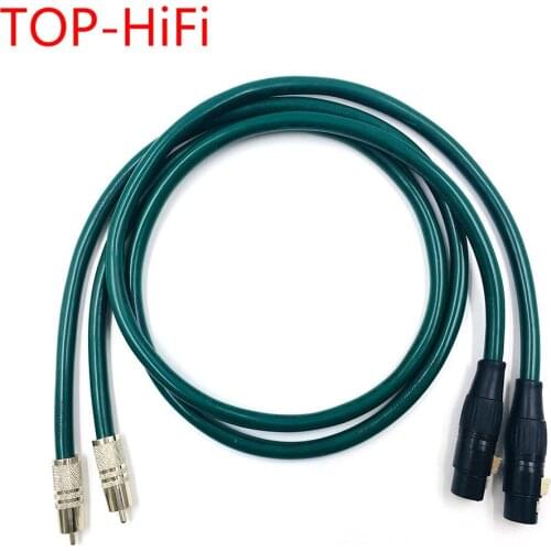 TOP-HiFi Pair Rhodium Plated RCA to XLR Female Balacned Interconnect Cable 3pin XLR to RCA Audio Cable with FURUTECH FA-220