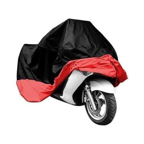 All Season Black And Red Waterproof Sun Motorcycle Cover,Fits up to 108" Motors (L/XL/XXL/XXXL)