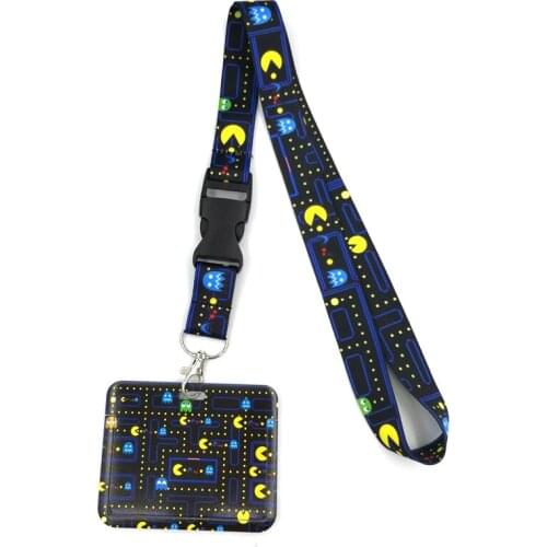 Funny Game Cartoon Cute Key lanyard Car KeyChain ID Card Pass Gym Mobile Phone Badge Kids Key Ring Holder Jewelry Decorations