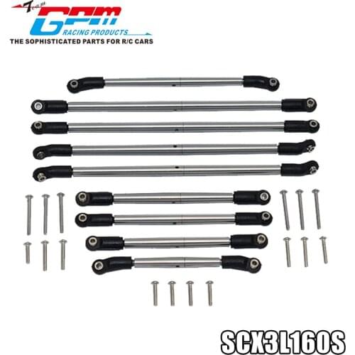 Full car stainless steel tie rod for Axial AXI03007 SCX10 III JeepGladiator AXI03006T1/T2rc car parts
