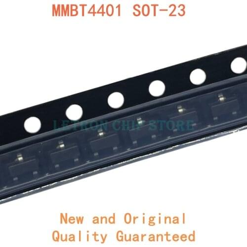 100PCS MMBT4401LT1G SOT-23 2N4401 PMBT4401 2X W2X SOT23 SMD Transistor new and original IC Chipset
