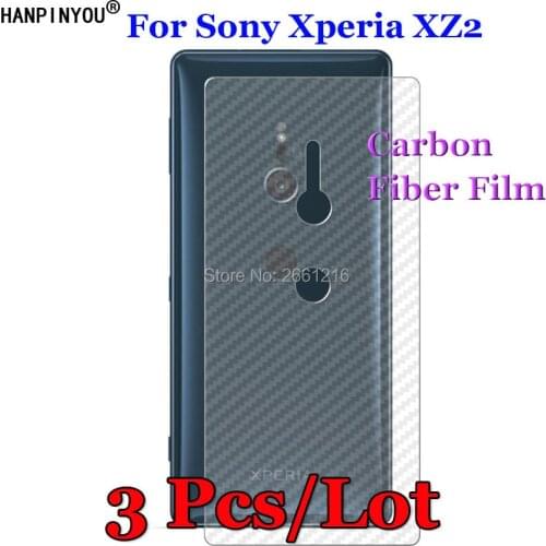 3 Pcs/Lot For Sony Xperia XZ2 H8216 H8266 5.7" 3D Non-slip Clear Carbon Fiber Back Film Screen Protector Protective Sticker