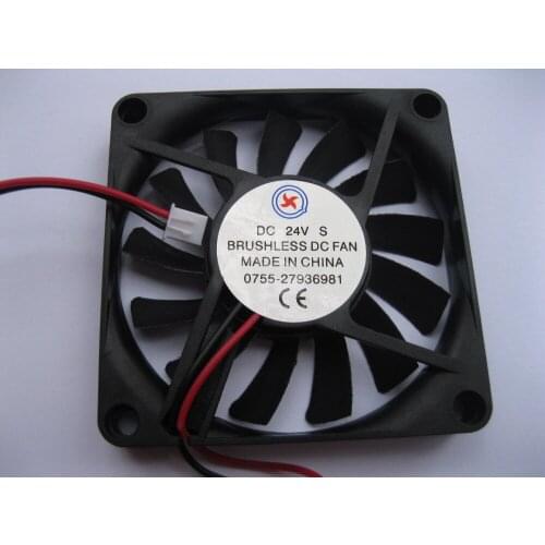 36 pcs Brushless DC Cooling Fan 13 Blade 24V 7010s 70x70x10mm 2 Wires Black