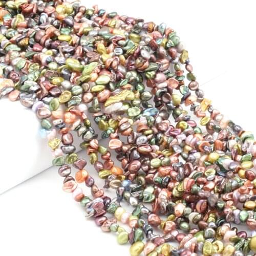 6-8mm Natural Reborn Keshi Colorful Freshwater Pearl Beads Irregular Real Pearls for DIY Charm Necklace Bracelet Jewelry Making