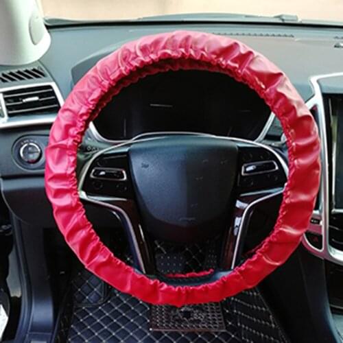 Car Steering Wheel Cover Protective Case Auto Steering Wheel Cover PU Leather Braid For Steering Free Shipping