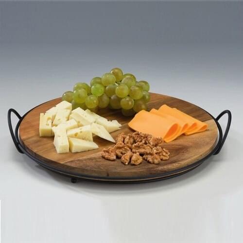 Zicco Metal Pedestal Wooden Display Stand