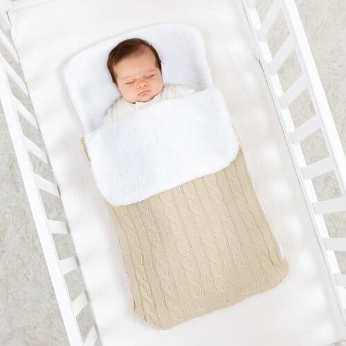 Baby Sleeping Bag Ultra-Soft Fluffy Fleece Newborn Receiving Blanket Infant Boys Girls Clothes Sleeping Nursery Wrap Swaddle