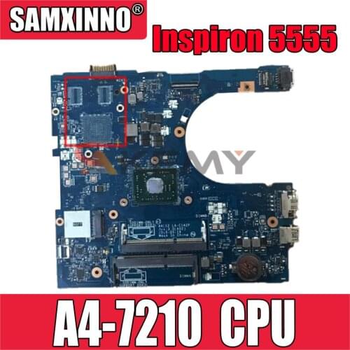For DELL Inspiron 5555 A4-7210 AM7210 Laptop Motherboard AAL12 LA-C142P CN-0799KM 0799KM DDR3 Notebook Mainboard