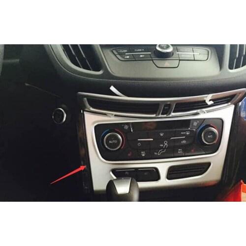 For Ford Escape Kuga 2017 ABS Matte Central Air conditioning Control Switch Decorative Frame Cover Trim for High Configuration