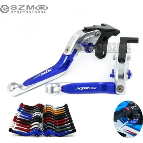 For YAMAHA XJR1300 XJR 1300 2004-2014 2013 2012 Motorcycle Folding Extendable Adjustable Brakes Clutch Levers With LOGO CNC
