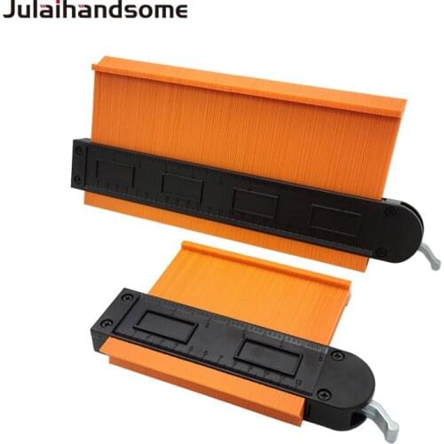 Julaihandsome Contour Gauge Duplicator with Metal Lock Widen Shape Duplication Profile Measuring Tool for Tile Woodworking