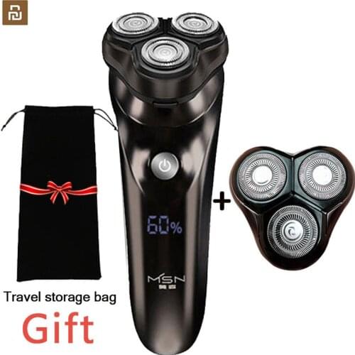 Xiaomi Electric Shaver Mens Electric shaver Beard Machine for Men Dry Wet Beard Trimmer washable 3D head Dual Blades Razor