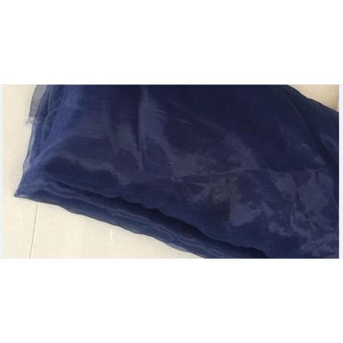 Factory! navy blue soft matt non shinny organza sheer tissue for wedding dress tutu skirt curtain cloth 150cm wide 30yards/lot