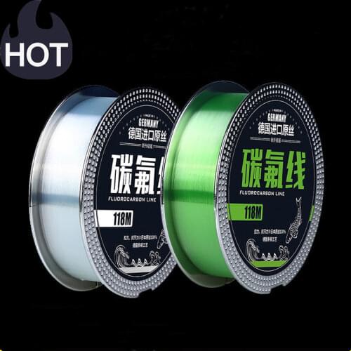 1PCS Super Strong Multifilament Fluorocarbon Fishing Line 118m Carbon Fiber Leader Line Fly Fishing Line Pesca Front Wire Line