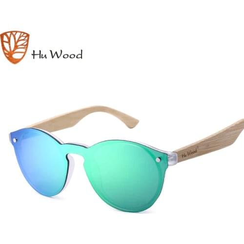 HU WOOD Men Mirror Lenses Wooden Sunglasses Multi Color woman Sunglasses For Unisex Driving Rimless Sun Glasses GR8013