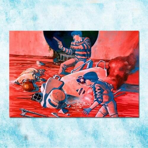 Akira Red Fighting Hot Anime Movie Art Silk Poster Canvas Print 13x20 Inch-004