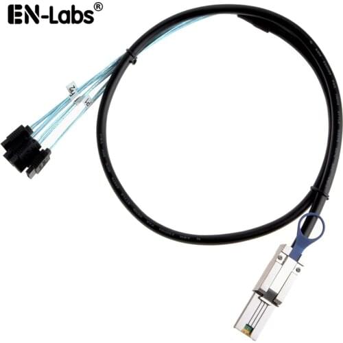 SAS Cable 8088 to 4 SATA Cable Adapter,External SFF 8088 26Pin Controller to 4x SATA Backplane Device Splitter Cord Converter-1M