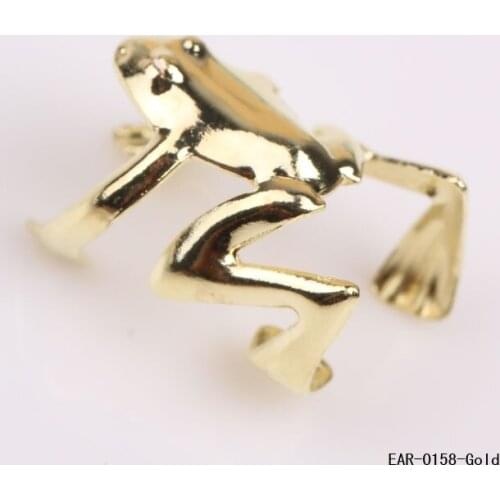 Chic 1pc Punk Stylish Gold Silver Color Alloy Frog Cuff Ear Clip Wrap Earring Women Men Jewelry Accessories