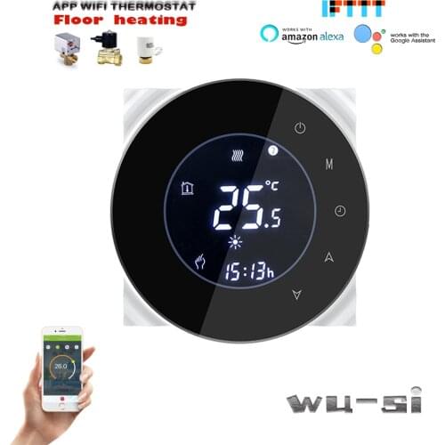 Indoor 3A floor heating thermostat, APP WIFI control, can connect Google Assistant